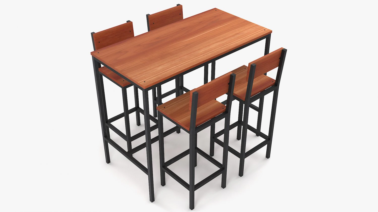Table de pub industrielle Modèle 3D .c4d .max .obj .3ds .fbx .stl .blend 