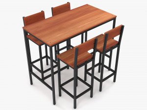 Industrial Pub Table 3D-Modell