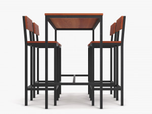 Industrial Pub Table 3D Model