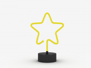 Neon Star Lamp 3D Model