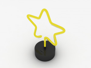 Neon Star Lamp Model 3D