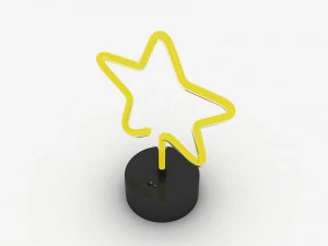 Neon Star Lamp 3D Model