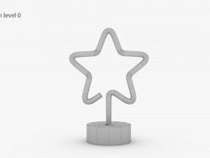 Neon Star Lamp Model 3D