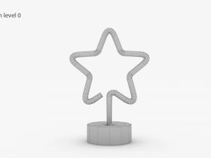 Neon Star Lamp 3D Model
