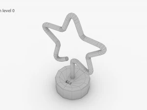 Neon Star Lamp 3D Model