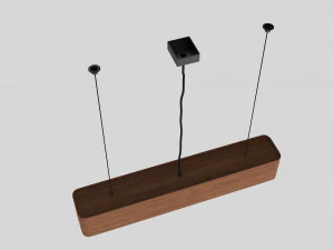 Wood Ceiling Lamp 3D Model
