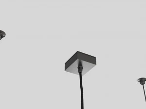Wood Ceiling Lamp 3D Model