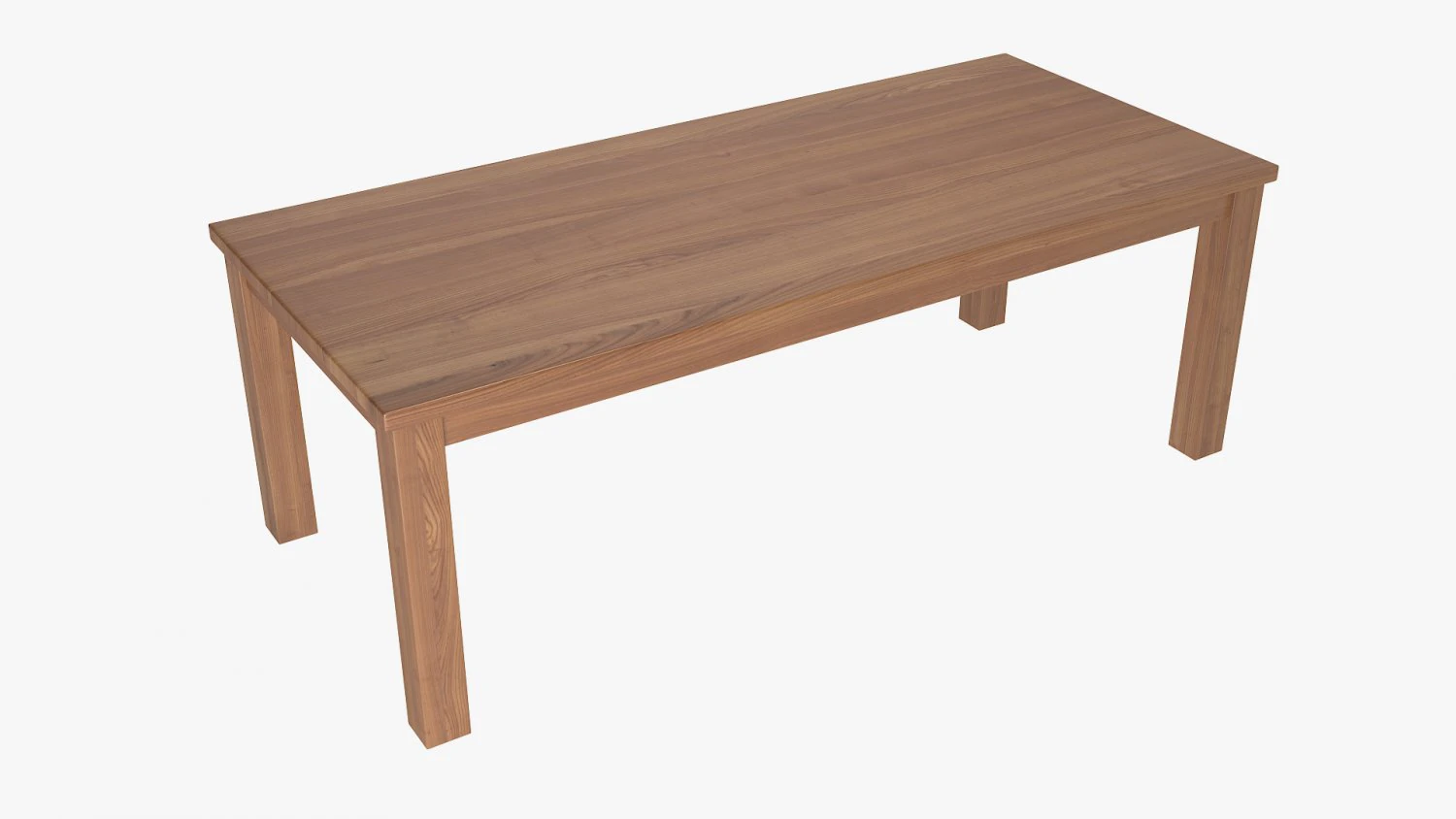 Wood Table 3D Model .c4d .max .obj .3ds .fbx .stl .blend 