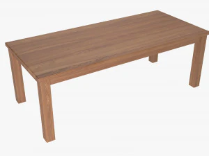 Wood Table 3D Model