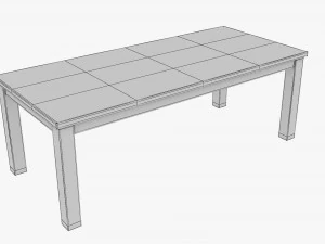 Wood Table 3D Model
