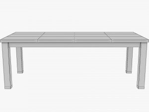 Wood Table 3D-Modell