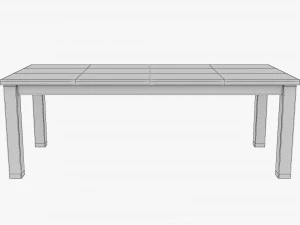 Wood Table 3D Model