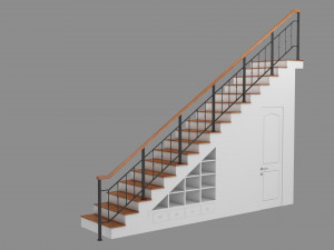 Classic Stair 3D Model
