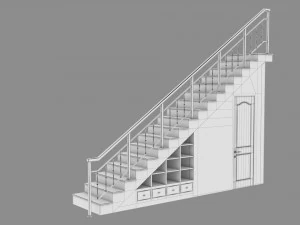 Classic Stair 3D Model