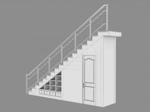 Classic Stair 3D Model