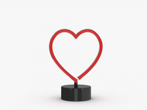 Neon Heart Lamp Modelo 3D