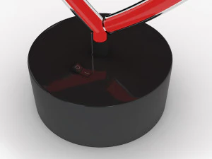 Neon Heart Lamp 3D Model