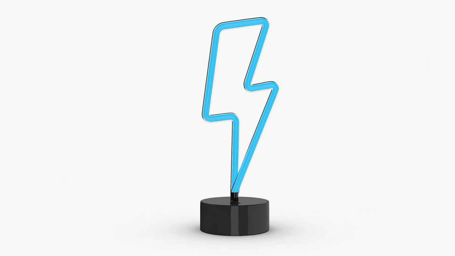 Neon Lightning Lamp 3D Model .c4d .max .obj .3ds .fbx .stl .blend 