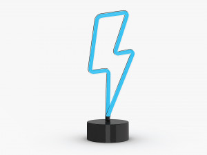 Neon Lightning Lamp 3Dモデル
