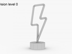 Neon Lightning Lamp Modelo 3D