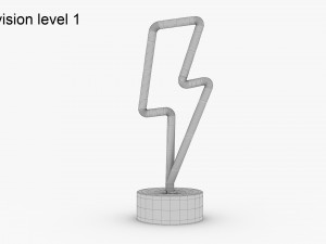 Neon Lightning Lamp Modelo 3D
