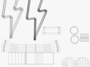 Neon Lightning Lamp Modelo 3D