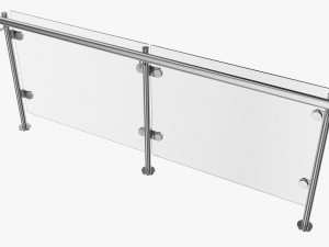 Glass Panel Handrail 3D-Modell