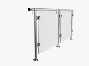 Glass Panel Handrail 3D-Modell