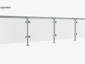Glass Panel Handrail 3D-Modell