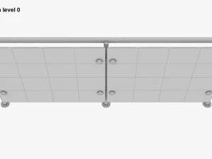 Glass Panel Handrail 3D Model