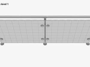 Glass Panel Handrail 3D-Modell