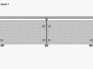 Glass Panel Handrail 3D Model