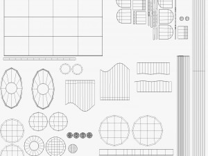 Glass Panel Handrail 3D-Modell