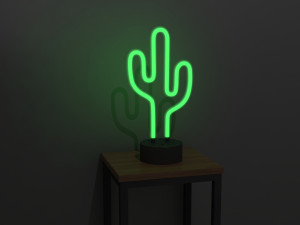 Neon Cactus Lamp 3D Модель