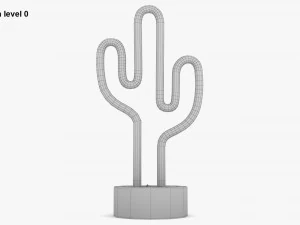 Neon Cactus Lamp 3D Model