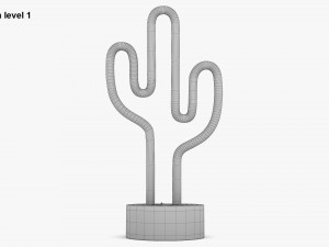 Neon Cactus Lamp 3D Модель