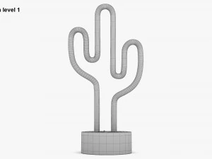 Neon Cactus Lamp 3D Model