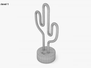 Neon Cactus Lamp 3D Model