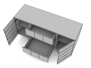 Modern Sideboard 3D-Modell
