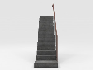 Modern concrete floating stair Model 3D