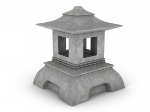 Japanese stone lantern 3D Model