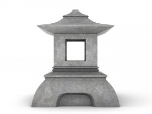 Japanese stone lantern 3D Model