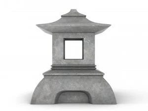Japanese stone lantern 3D Model
