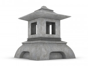 Japanese stone lantern 3D Model