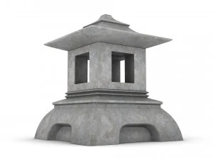 Japanese stone lantern 3D Model