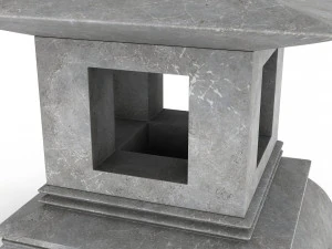 Japanese stone lantern 3D Model