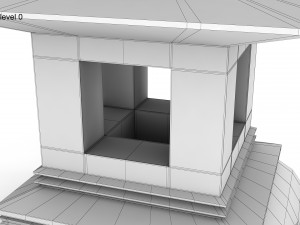 Japanese stone lantern 3D Model
