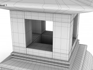 Japanese stone lantern 3D Model