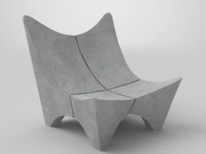 Stone Bench BKF 2000 3D Model