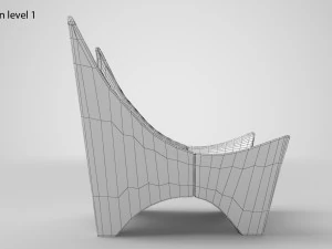 Stone Bench BKF 2000 3D Model